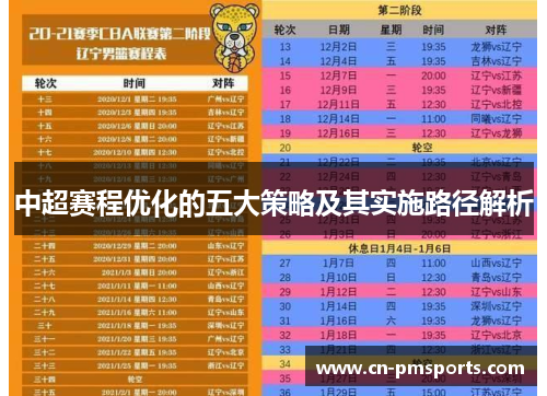 中超赛程优化的五大策略及其实施路径解析